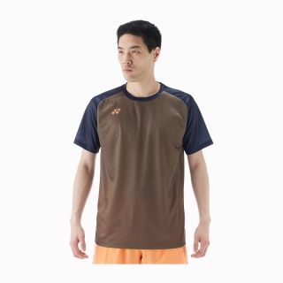 Yonex Sport T-shirt Practice Colourblock 16745 (100% Polyester) 2025 olive brown Men's